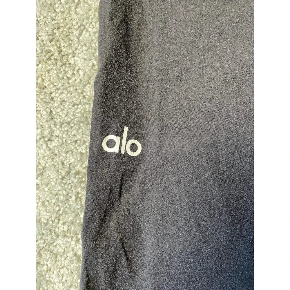 ALO Yoga Women's Suit Up Trouser Black Wide Leg Pants Size Medium Trousers